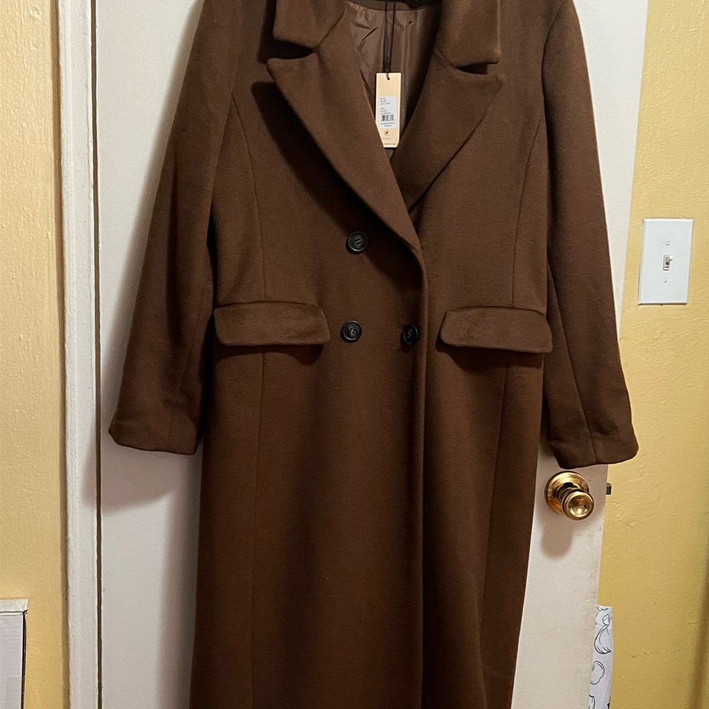 Rebecca Minkoff Chocolate Brown Maxi Coat